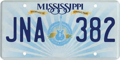 MS license plate JNA382