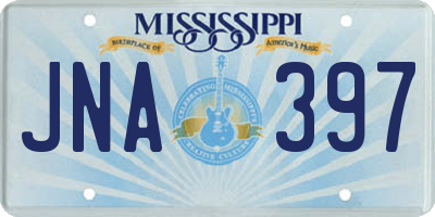 MS license plate JNA397