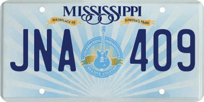 MS license plate JNA409