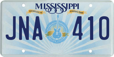 MS license plate JNA410