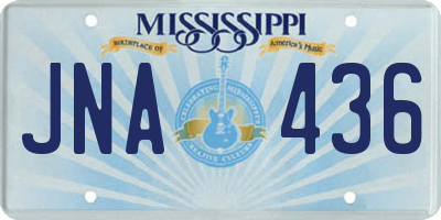 MS license plate JNA436