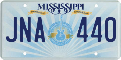 MS license plate JNA440