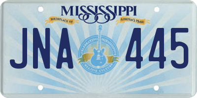 MS license plate JNA445