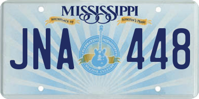 MS license plate JNA448