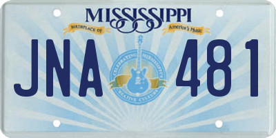 MS license plate JNA481
