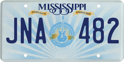 MS license plate JNA482