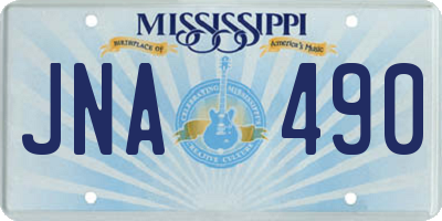 MS license plate JNA490