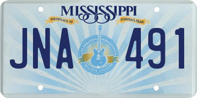 MS license plate JNA491