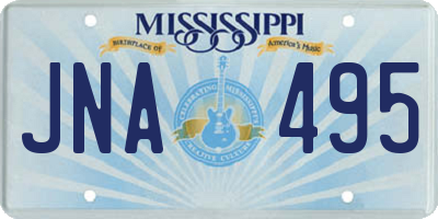 MS license plate JNA495