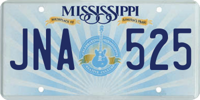 MS license plate JNA525