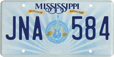 MS license plate JNA584