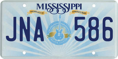 MS license plate JNA586