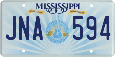 MS license plate JNA594