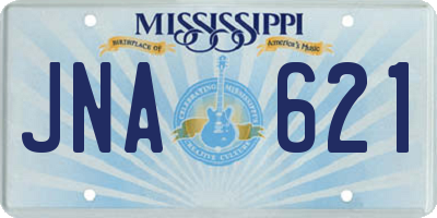 MS license plate JNA621