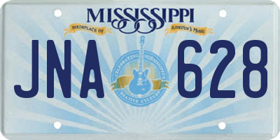 MS license plate JNA628