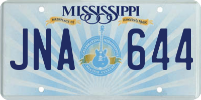 MS license plate JNA644
