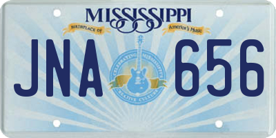 MS license plate JNA656