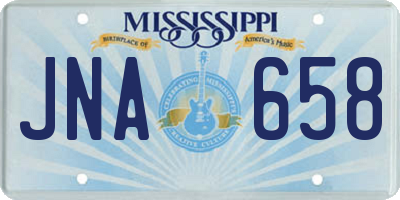 MS license plate JNA658