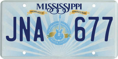 MS license plate JNA677