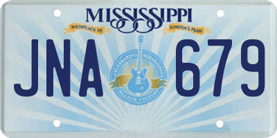 MS license plate JNA679