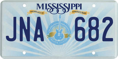 MS license plate JNA682