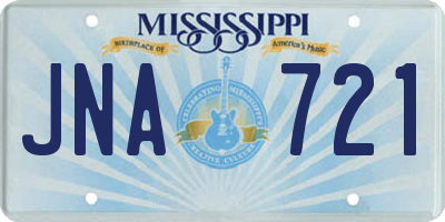 MS license plate JNA721