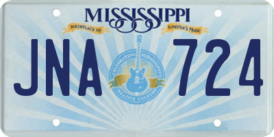 MS license plate JNA724