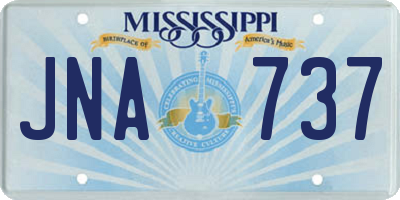 MS license plate JNA737