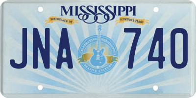 MS license plate JNA740