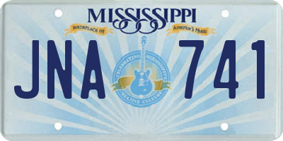 MS license plate JNA741