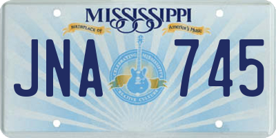 MS license plate JNA745