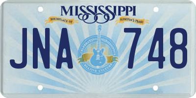 MS license plate JNA748