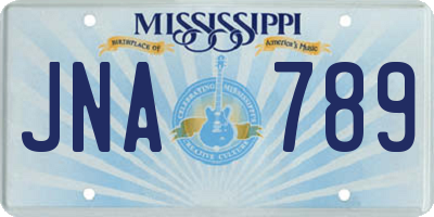 MS license plate JNA789