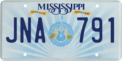 MS license plate JNA791