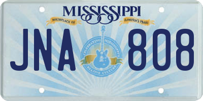 MS license plate JNA808