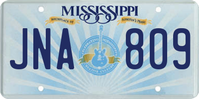 MS license plate JNA809