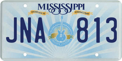 MS license plate JNA813
