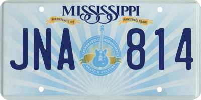 MS license plate JNA814