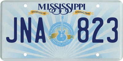 MS license plate JNA823