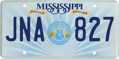 MS license plate JNA827
