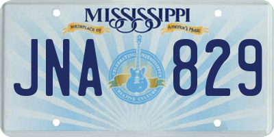 MS license plate JNA829