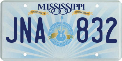 MS license plate JNA832