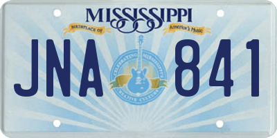 MS license plate JNA841
