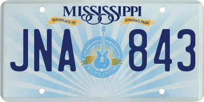 MS license plate JNA843
