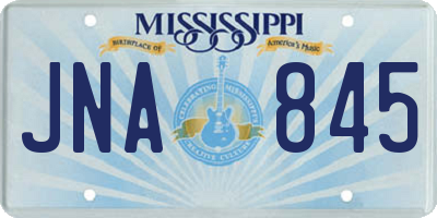 MS license plate JNA845