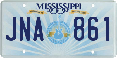 MS license plate JNA861
