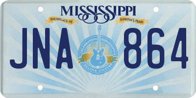 MS license plate JNA864
