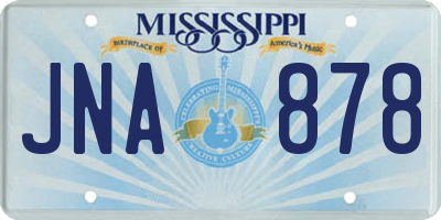 MS license plate JNA878