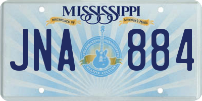 MS license plate JNA884