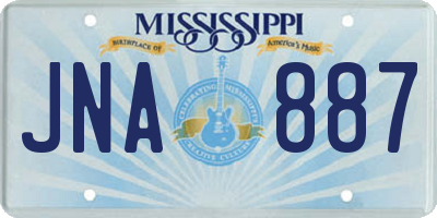 MS license plate JNA887